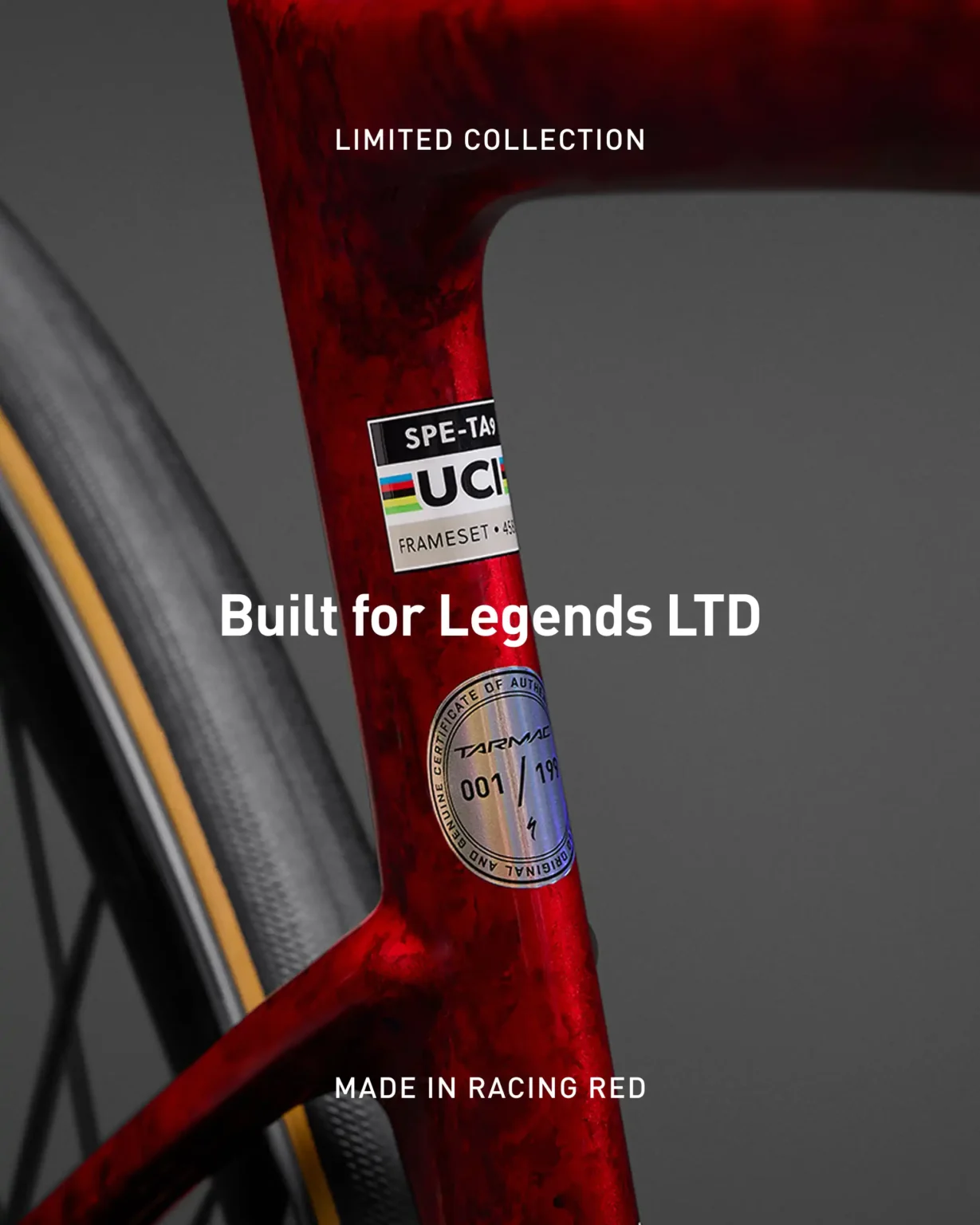 Quadro Specialized Tarmac SL8 Built for Legends LTD Collection 001 de 199 - edição limitada