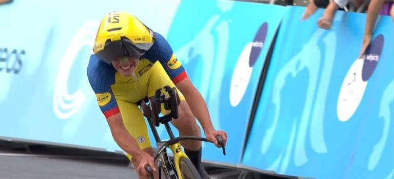 Davide Piganzoli no contrarrelógio da etapa 4 do Tour de Luxembourg 2026 em Ettelbruck