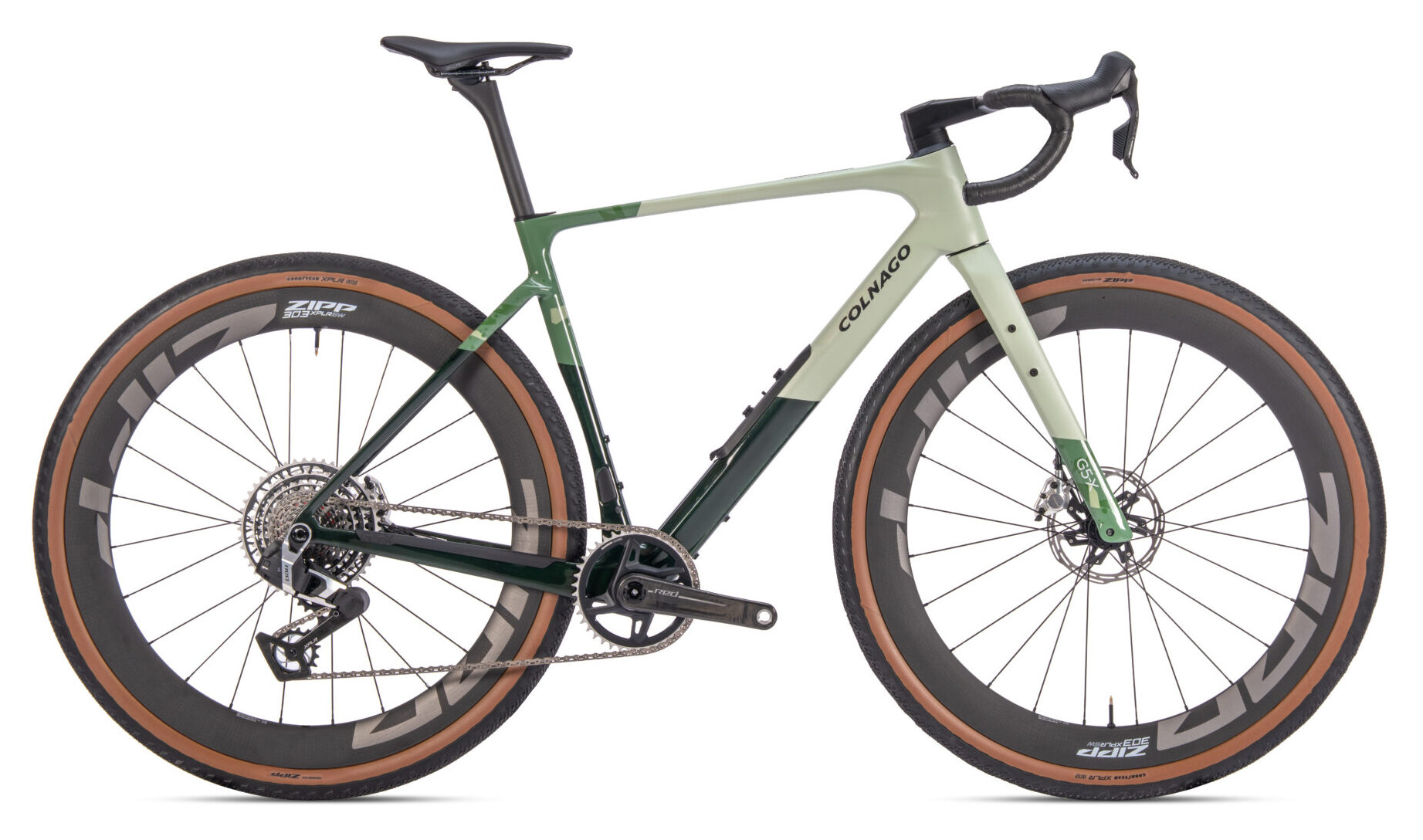 Colnago G5-X nas cores Carbon Green e Carbon Blue disponíveis