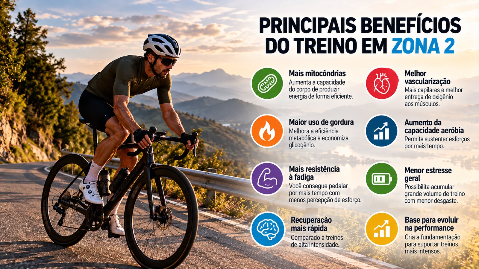 Treino de Zona 2 no ciclismo